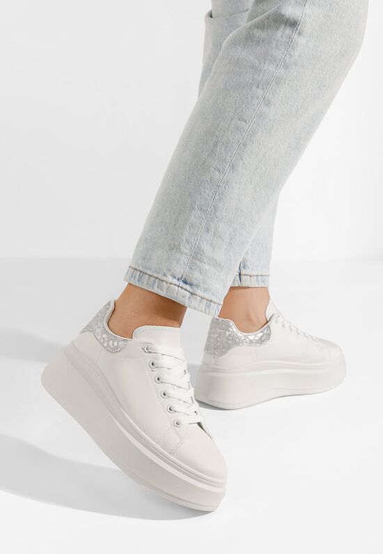 Sneakers cu platformă Veliena V3 albi
