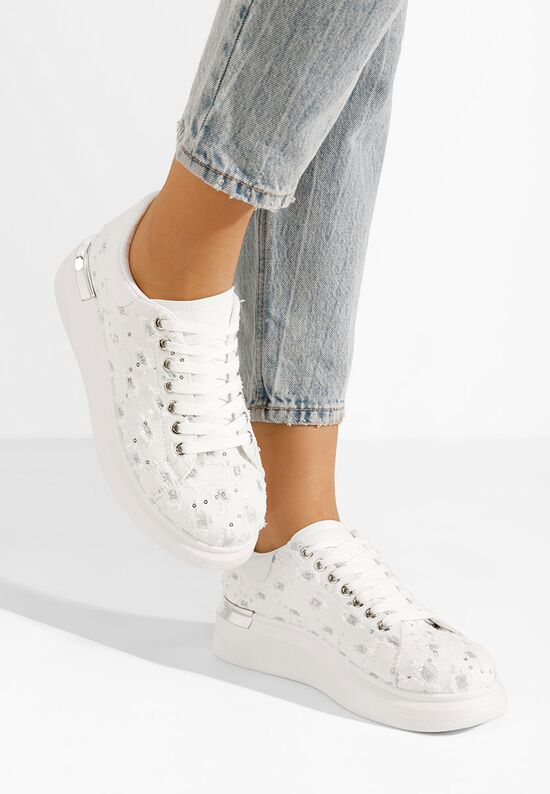 Sneakers cu platformă Tanida albi