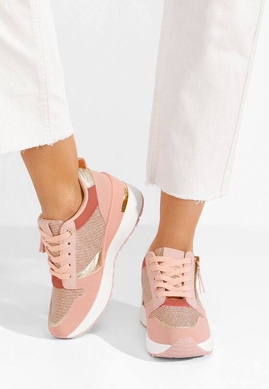 Sneakers cu platforma Zenna roz