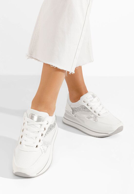 Sneakers cu platformă Camora albi